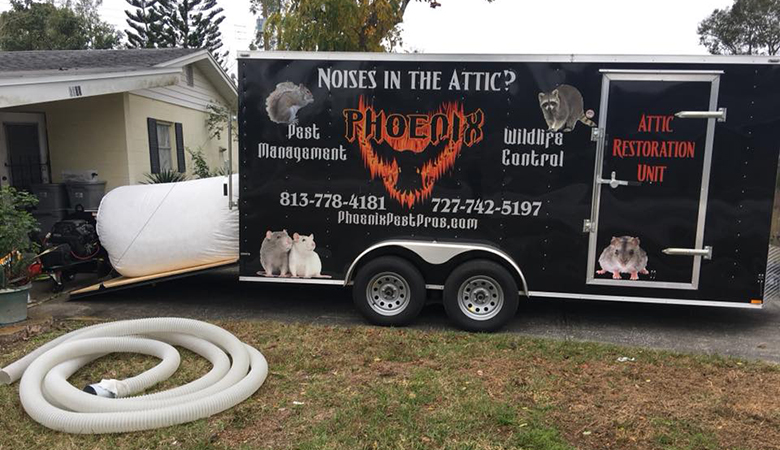 Ant Control Company Truck In Front Of Tarpon Springs Residence